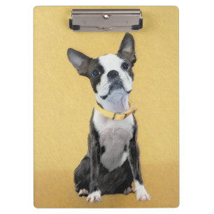Pranchetas Pintura de Boston Terrier - Arte de Cachorro Origi