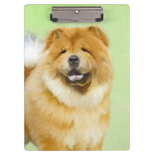 Pranchetas Pintura De Chow Chow - Arte De Cão Original Bonit
