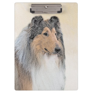 Pranchetas Pintura de Collie (Rough) - Arte Cão Original Bon