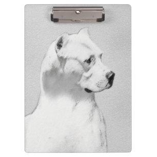Pranchetas Pintura de Dogo Argentino - Arte de Cachorro Origi