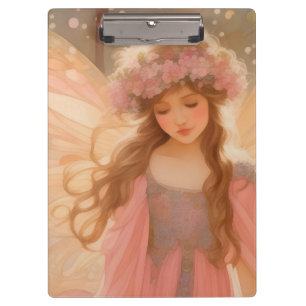Pranchetas Pintura de fantasia de fada rosa-branca