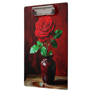 Pranchetas Pintura de Flor de Rosa Vermelha