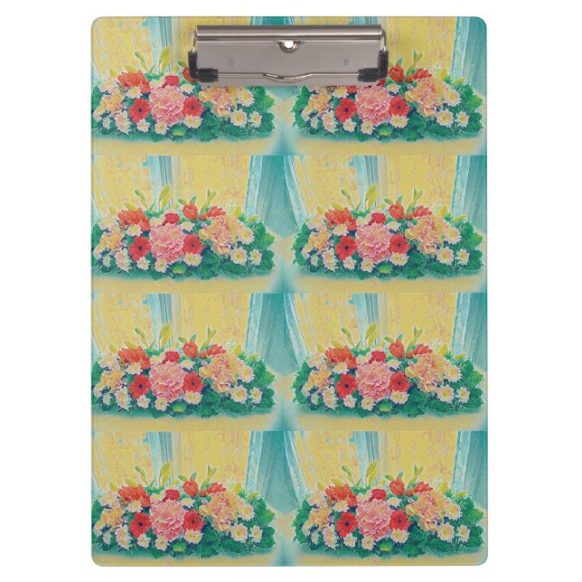 Pranchetas Pintura de flores coloridas (Frente)