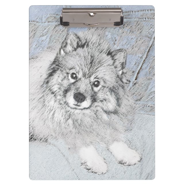 Pranchetas Pintura de Keeshond Beth - Arte de Cachorro Origin (Frente)