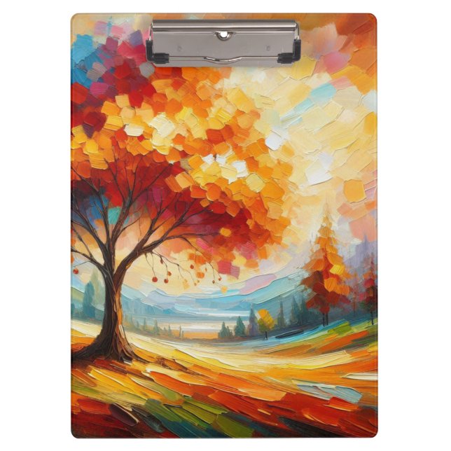 Pranchetas Pintura de Paisagem Com Cores Vibrantes (Frente)