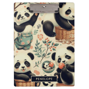Pranchetas Pintura de Panda Bonita e Sem Costura