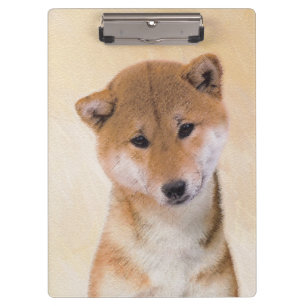 Pranchetas Pintura de Shiba Inu (Vermelho) - Arte Original de