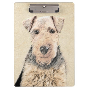 Pranchetas Pintura de Welsh Terrier - Arte de Cachorro Origin