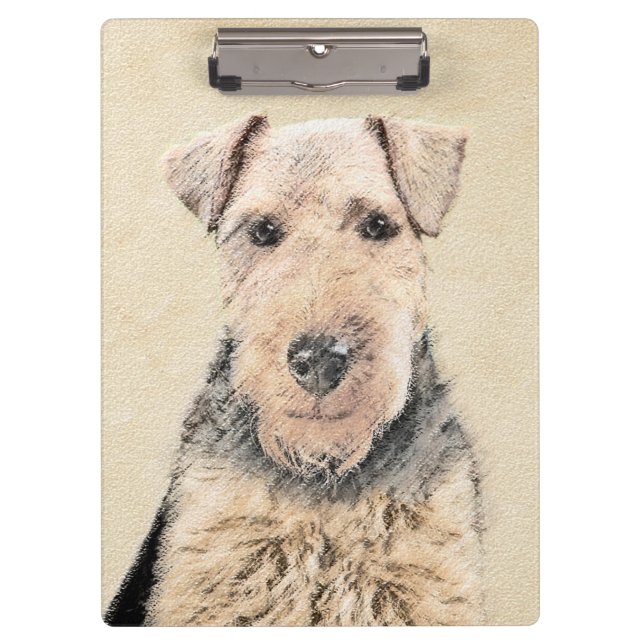 Pranchetas Pintura de Welsh Terrier - Arte de Cachorro Origin (Frente)