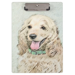 Pranchetas Pintura do Cocker Spaniel Buff - Arte Original par