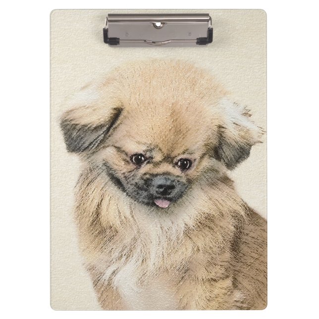 Pranchetas Pintura em Pekingese - Arte Cachorra Original (Frente)