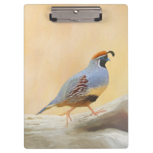 Pranchetas Pintura em Quail de Gambrel — Arte original sobr