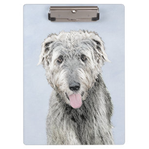 Pranchetas Pintura em Wolfhound Irlandês - Arte Cão Origina