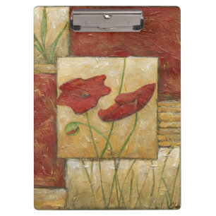 Pranchetas Pintura Floral com Traços Visíveis do Pincel