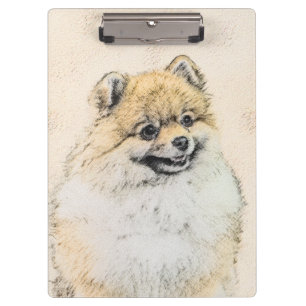 Pranchetas Pintura Pomeraniana (Laranja) - Arte Original de C