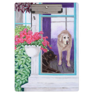 Pranchetas Pintura preguiçosa de Labradors da tarde