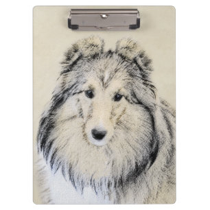 Pranchetas Pintura Shetland Sheepdog - Arte Cachorreira Origi