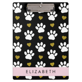 Pranchetas Pinturas De Cães, Patas Brancas, Corações Dourados