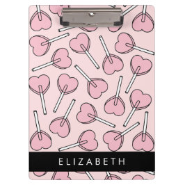 Pranchetas Pirulitos Cor-de-Rosa, Pirulitos em Forma de Coraç