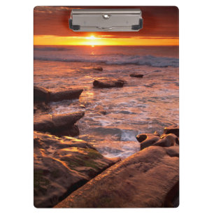 Pranchetas Piscinas de maré ao pôr do sol, Califórnia