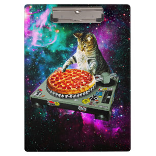 Pranchetas Pizza do gato do DJ do espaço