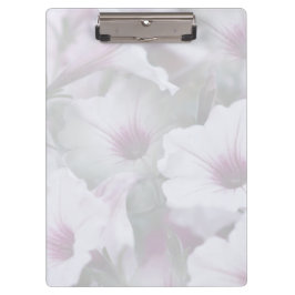 Pranchetas Placa De Clipe De Petunias Branca E Rosa Suaves