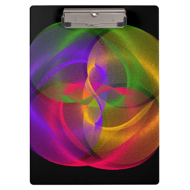 Pranchetas Placa de Design com Circulação Geométrica Vibrante (Frente)