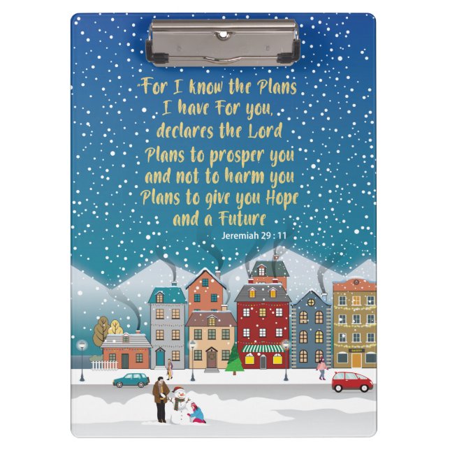Pranchetas Planos para lhe dar esperança e um Futuro Jeremiah (Frente)