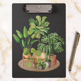 Pranchetas Plantas Tropicais de Casa em Aquarela Verde