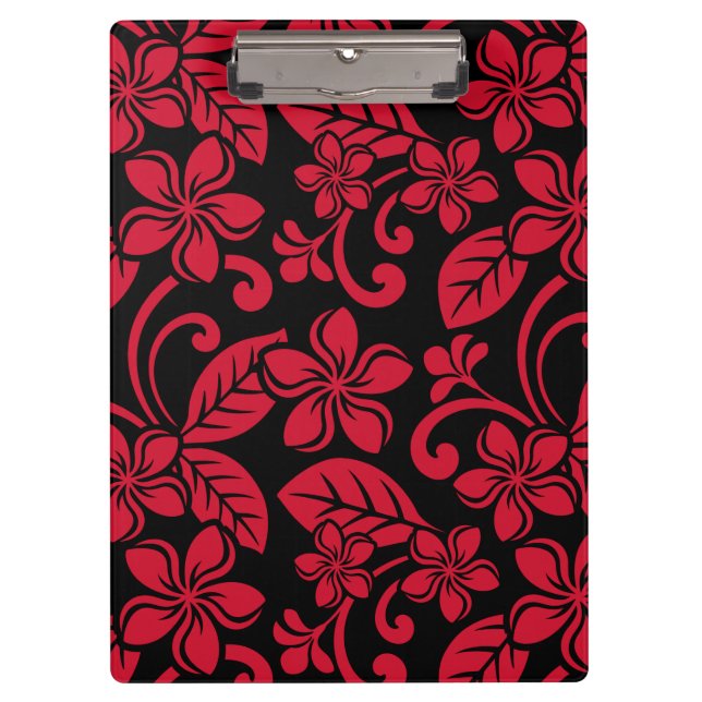 PRANCHETAS PLUMÉRIA ISLAND (PRETO/VERMELHO) (Frente)