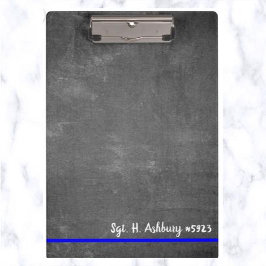 Pranchetas Polícia de Polícia de Linha Azul Fino Editável