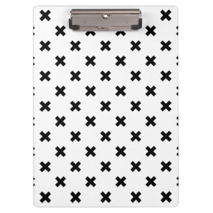 Pranchetas Polka preto cruza em branco