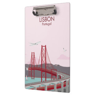 Pranchetas Ponte de Lisboa sobre o rio Tagus no estilo da saf