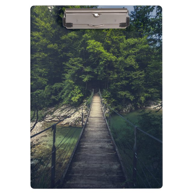 Pranchetas Ponte de suspensão simples rio Idrijca, Eslovênia (Frente)