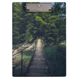 Pranchetas Ponte de suspensão simples sobre o rio Idrijca, Sl