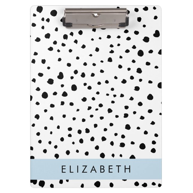 Pranchetas Pontos Dalmáticos, Pontos, Preto e Branco, Seu Nom (Frente)
