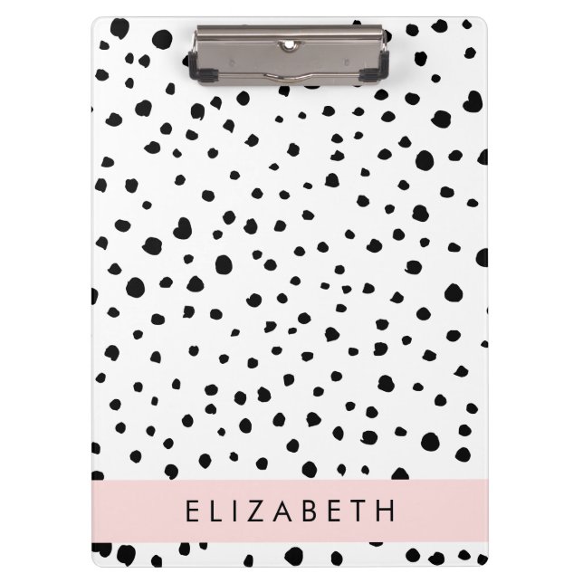 Pranchetas Pontos Dalmáticos, Pontos, Preto e Branco, Seu Nom (Frente)