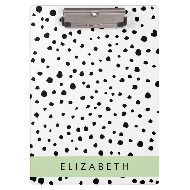 Pranchetas Pontos Dalmáticos, Pontos, Preto e Branco, Seu Nom (Frente)