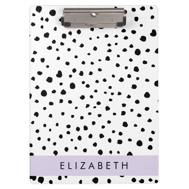 Pranchetas Pontos Dalmáticos, Pontos, Preto e Branco, Seu Nom (Frente)