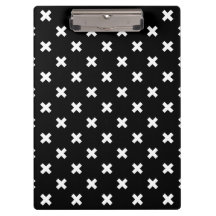 Pontos de cruz brancos em preto