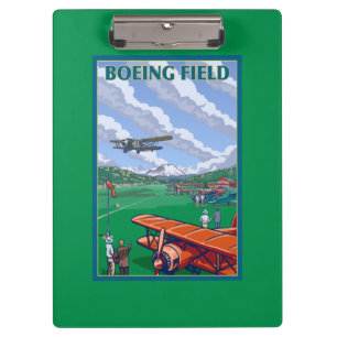 Pranchetas Poster das viagens vintage do campo de Boeing