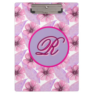 Pranchetas Pôster de padrão floral em aquarela personalizado