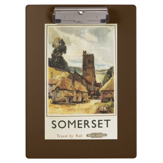 Pranchetas Poster Railway britânico da cena histórica da vila (Frente)