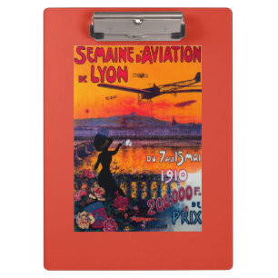 Pranchetas Poster vintage do De Lyon da aviação do d de