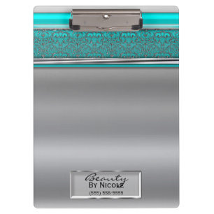 Pranchetas Prata Aqua Brilho Elegante Chique Glam Personaliza