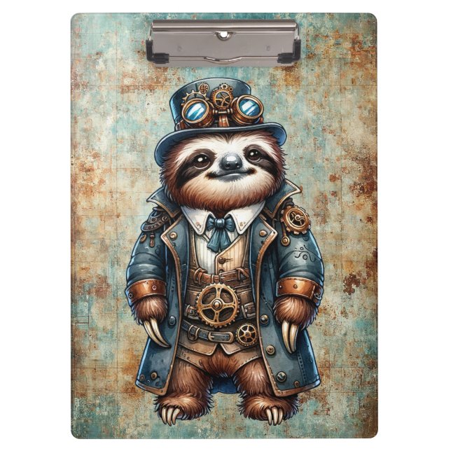 Pranchetas Preguiça Steampunk (Frente)