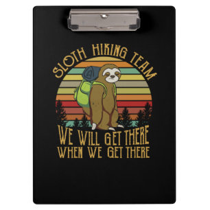 Pranchetas Presente de Camper Vintage Sloth Hiking Team Ani