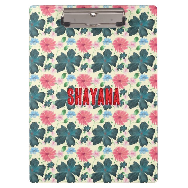 Pranchetas Presente de padrão floral em aquarela personalizad (Frente)