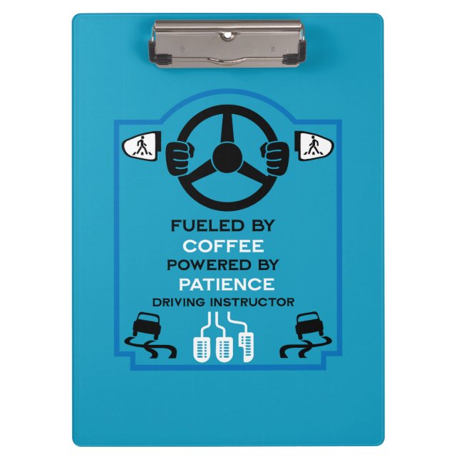 Pranchetas Presente Engraçado para Instrutor de Condução (Frente)
