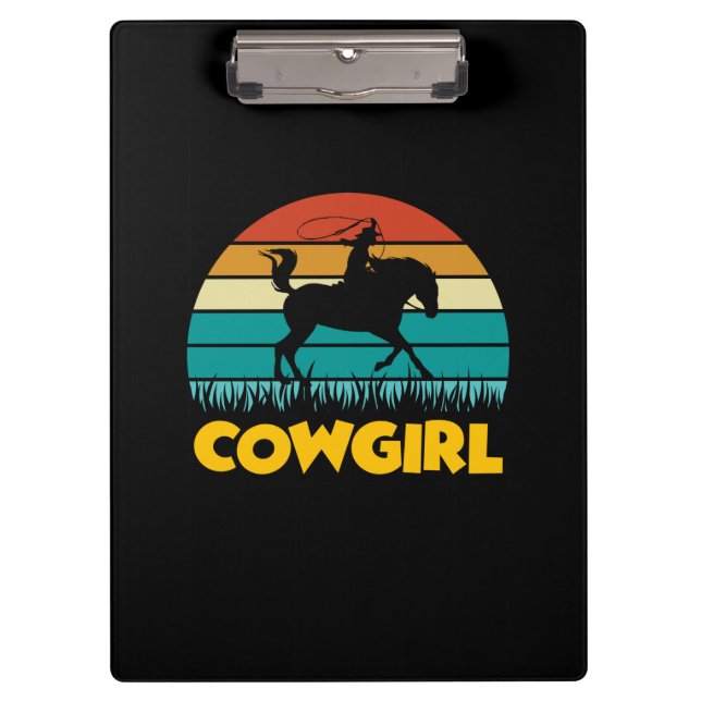 Pranchetas Presente Equestre | Vintage Cowgirl (Frente)